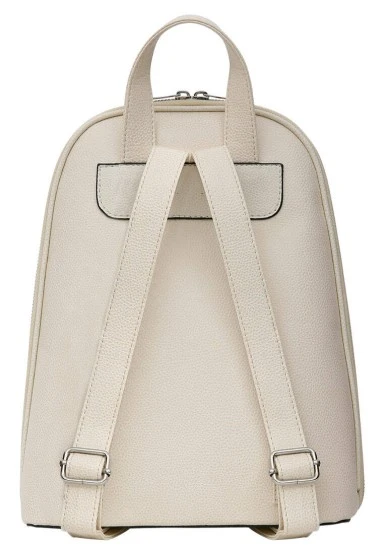 Femme Cuir Vegan Crème Sac à dos - The Wise Owl Motif - 