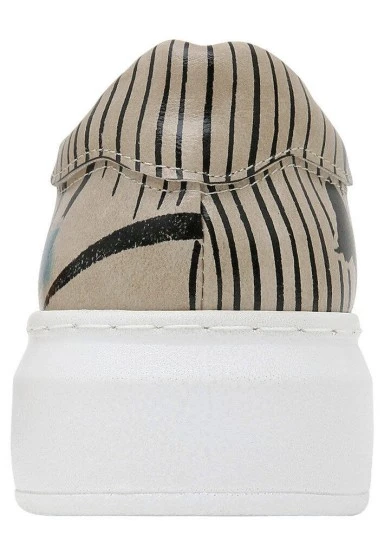 Femme Cuir Vegan Gris Baskets - Tiny But Mighty Motif - 