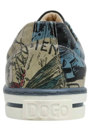 Femme Cuir Vegan Jaune Baskets - Le Parisien Motif - 