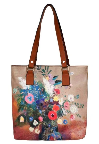 Femme Cuir Vegan Jaune Sac d'épaule - Full of Hope Motif - 