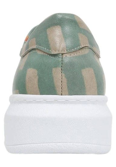 Femme Cuir Vegan Multicolore Baskets - Sweet Escape Motif - 