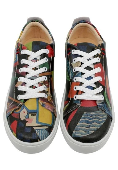 Femme Cuir Vegan Multicolore Baskets - Want Some Color? Motif - 