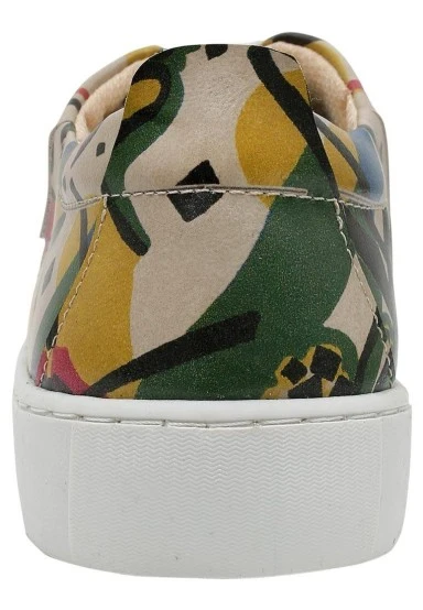 Femme Cuir Vegan Multicolore Baskets - Beauty in Chaos Motif - 