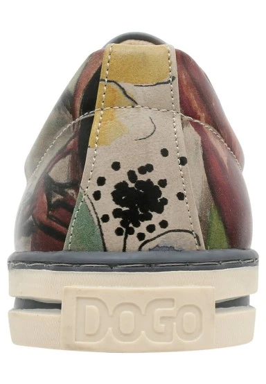 Femme Cuir Vegan Multicolore Baskets - Still Life Motif - 