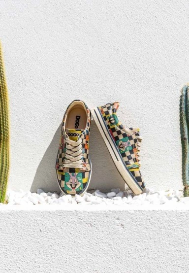 Femme Cuir Vegan Multicolore Baskets - Warner Bros You're Despicable Motif - 