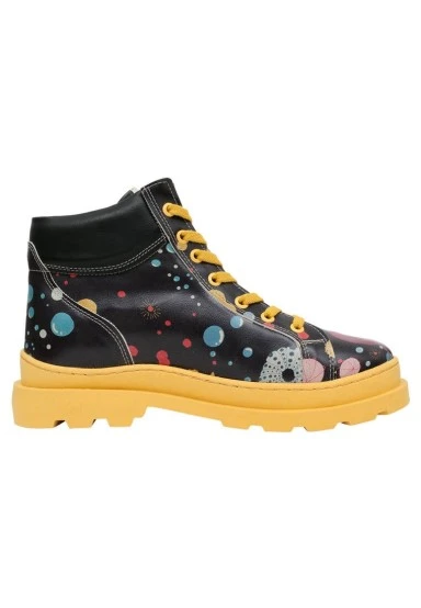 Femme Cuir Vegan Multicolore Bottes - Jelly Stars Motif - 