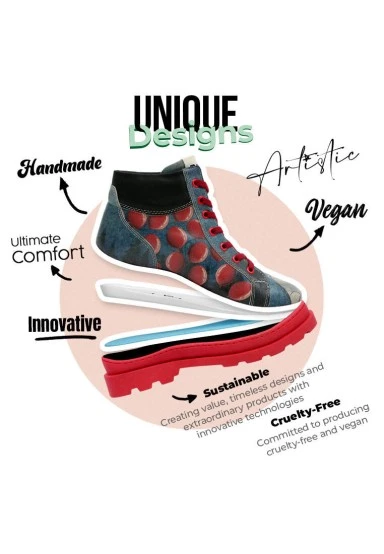 Femme Cuir Vegan Multicolore Bottines - Bear With a Balloon Motif - 