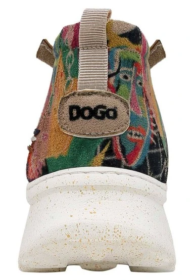 Femme Cuir Vegan Multicolore Bottes - No More Drama Motif - 