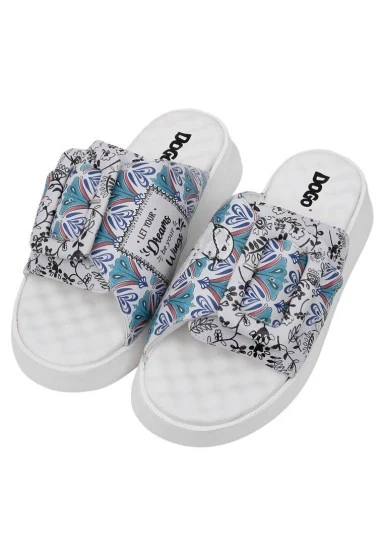 Femme Cuir Vegan Multicolore Chaussons - Let Your Dreams Be Your Wings Motif - 
