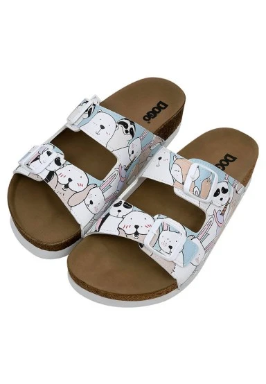 Femme Cuir Vegan Multicolore Chaussons - OMG! So Cute Motif - 