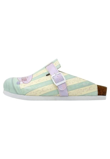 Femme Cuir Vegan Multicolore Chaussons - Red Panda Bakery Motif - 