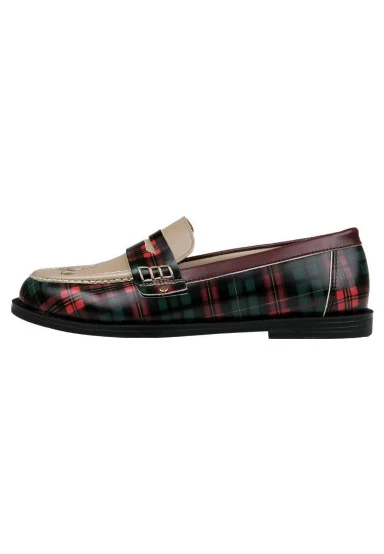 Femme Cuir Vegan Multicolore Mocassins - Teddy Bear Motif - 