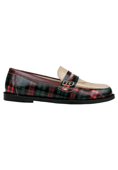 Femme Cuir Vegan Multicolore Mocassins - Teddy Bear Motif - 