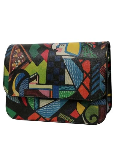 Femme Cuir Vegan Multicolore Sac à main - Want Some Color? Motif - 