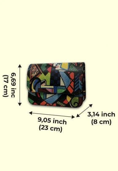 Femme Cuir Vegan Multicolore Sac à main - Want Some Color? Motif - 