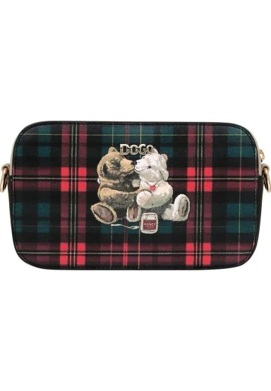 Femme Cuir Vegan Multicolore Sac à Main - Teddy Bear Motif - 