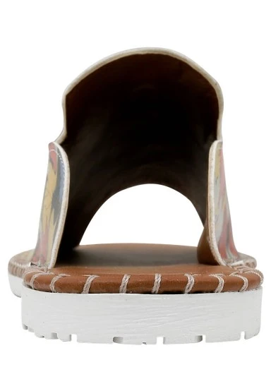 Femme Cuir Vegan Multicolore Sandales - Grace comes in many colors Motif - 