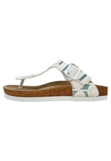 Femme Cuir Vegan Multicolore Sandales - Dandelion Motif - 