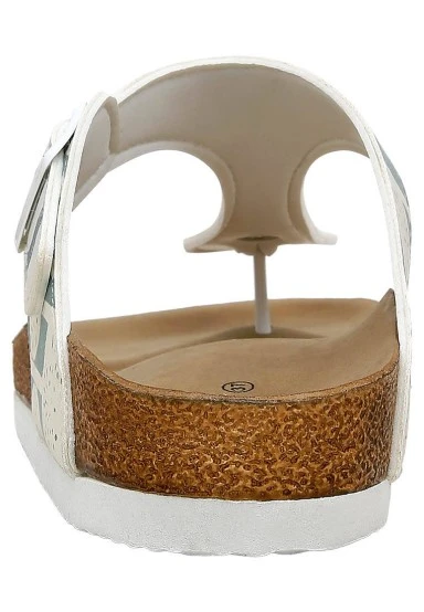Femme Cuir Vegan Multicolore Sandales - Dandelion Motif - 