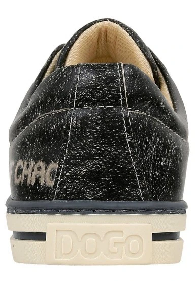 Femme Cuir Vegan Noir Baskets - Agent of Chaos Motif - 