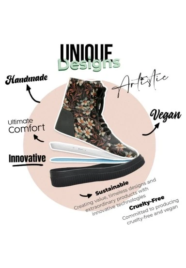 Femme Cuir Vegan Noir Bottes Longues - Are You Lost Motif - 