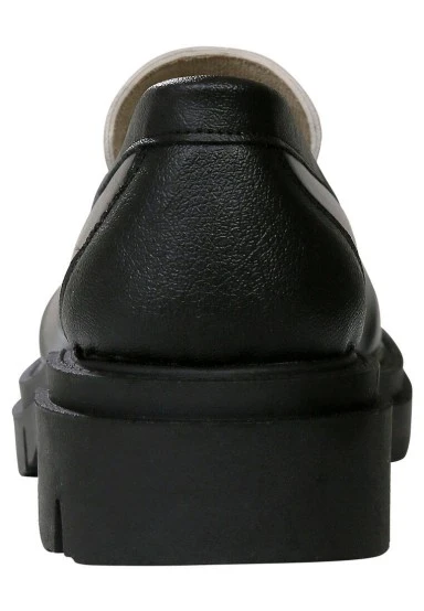 Femme Cuir Vegan Noir Mocassins - Warner Bros Harry Potter House of Slytherin Motif - 