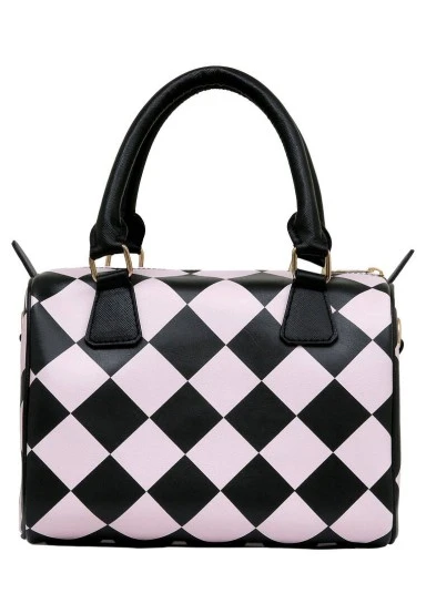 Femme Cuir Vegan Noir Sac à Main - Good Things Take Time Motif - 