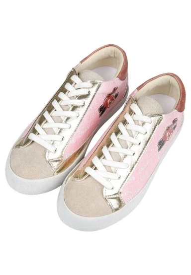 Femme Cuir Vegan Rose Baskets - Peak Motif - 