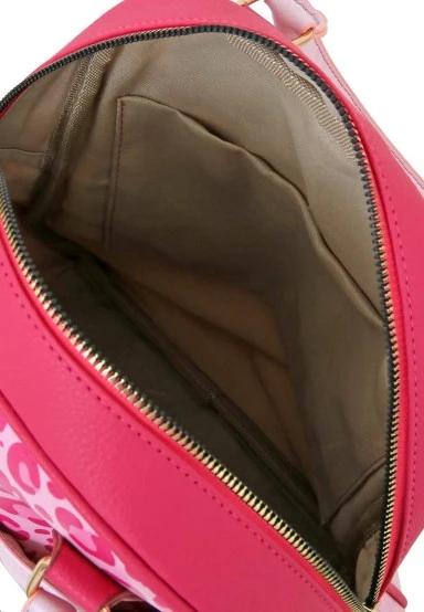 Femme Cuir Vegan Rose Sac à Dos - Warner Bros Looney Tunes Pink Leopard Lola Bunny Motif - 