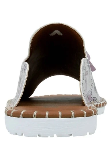 Femme Cuir Vegan Rose Sandales - Keep on Growing Motif - 