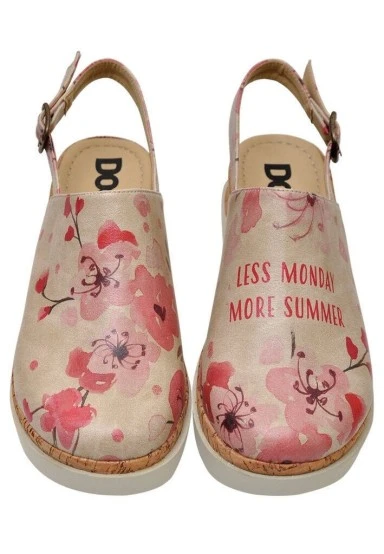 Femme Cuir Vegan Beige Sandales Compensées - More Summer Motif - 