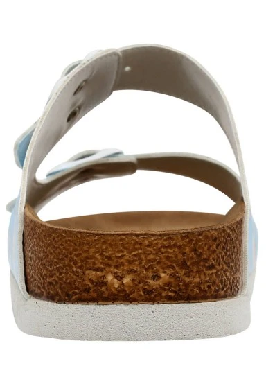 Femme Cuir Vegan Turquoise Sandales - Let me Cat You Motif - 