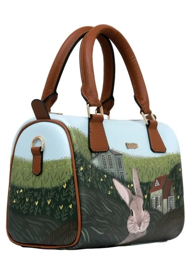 Femme Cuir Vegan Vert Sac à Main - Going on an Adventure Motif - 