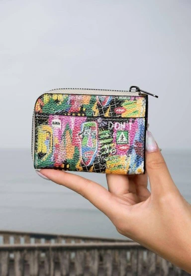 Femme Multicolore Portefeuille - No More Drama Motif - 