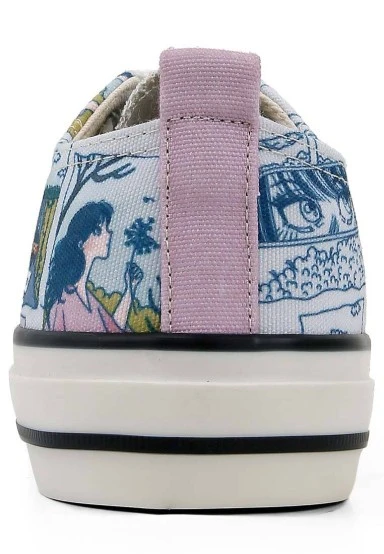 Femme Vegan Blanc Baskets - Already Lost Motif - 