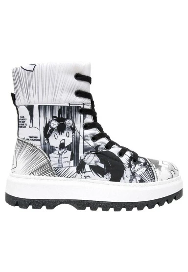 Femme Vegan Blanc Bottes Longues - Hero of Our Story Motif - 