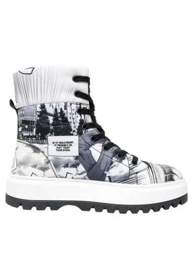 Femme Vegan Blanc Bottes Longues - Hero of Our Story Motif - 