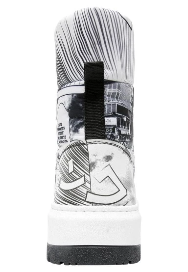 Femme Vegan Blanc Bottes Longues - Hero of Our Story Motif - 
