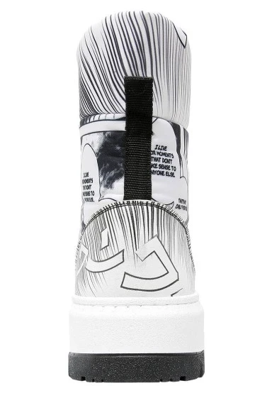 Femme Vegan Blanc Bottes Longues - Hero of Our Story Motif - 