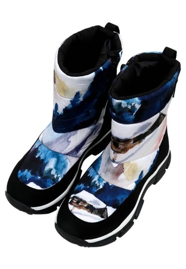 Femme Vegan Multicolore Bottes - Snow and Ink Motif - 