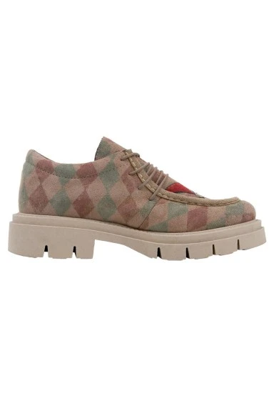 Femme Vegan Cream Mocassins - Carnival Motif - 