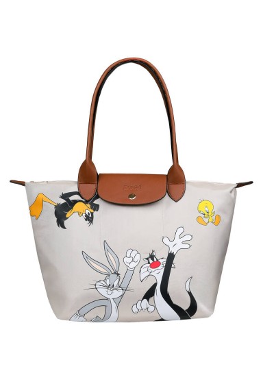 Dogo - Femme Vegan Crème Large Sac à Main - Warner Bros Looney Tunes Joy Motif