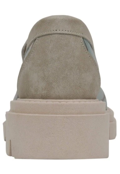 Femme Cuir Vegan Turquoise Mocassins - Panda Hug Motif - 