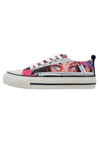 Femme Vegan Multicolore Baskets - Lollipop Riot Motif - 