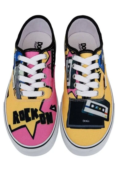 Femme Vegan Multicolore Baskets - Rock On Motif - 