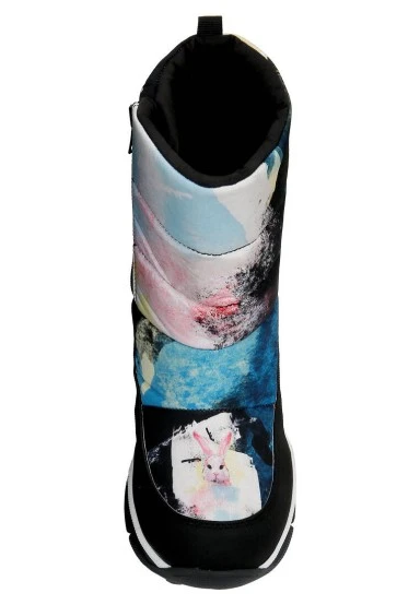 Femme Vegan Multicolore Bottes - Lapin Muse Motif - 