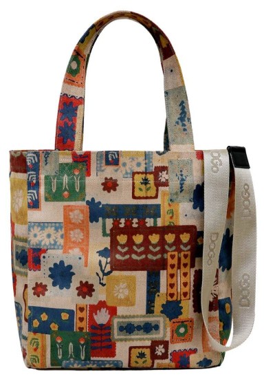 Dogo - Femme Vegan Multicolore Large Tote Bag - Anatolian Patterns Motif