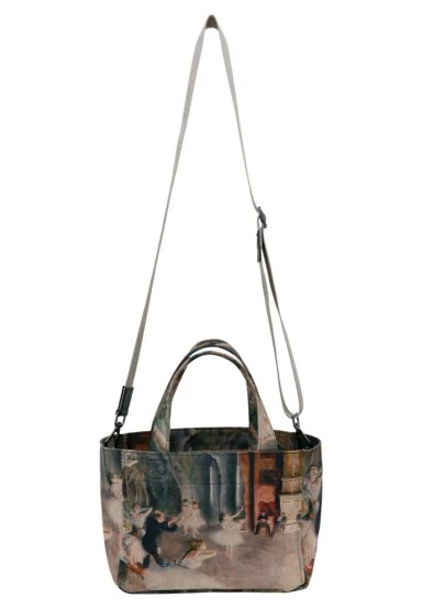 Femme Vegan Multicolore Medium Tote Bag - Ballerinas Motif - 