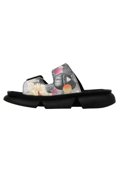 Femme Vegan Multicolore Sandales - Pieces Of A Nostalgia Motif - 