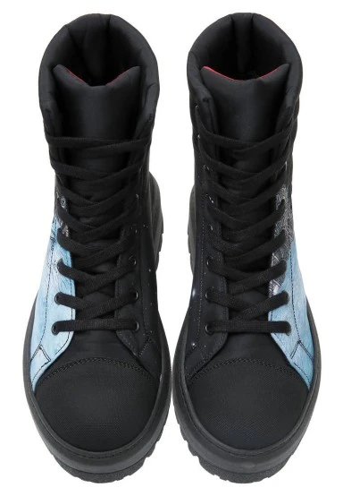 Femme Vegan Noir Bottes Longues - Paws on Taksim Motif - 